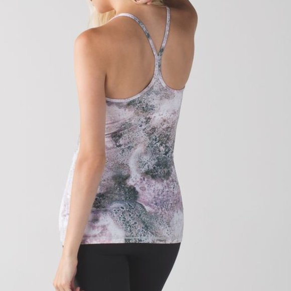 LIKE NEW Lululemon Power Y Tank Luon Sugar Crush Multi Size 4 - Picture 3 of 13